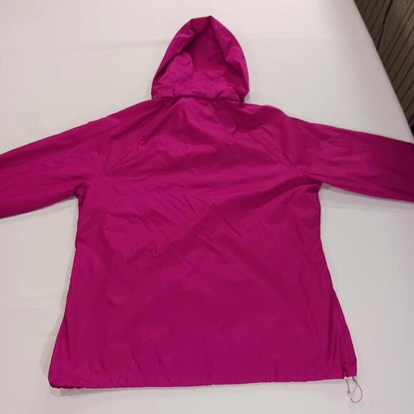 LL Bean OKBA4 Women's Pink Rain Hoodie Nylon Jacket Size Medium Regular - Picture 16 of 16